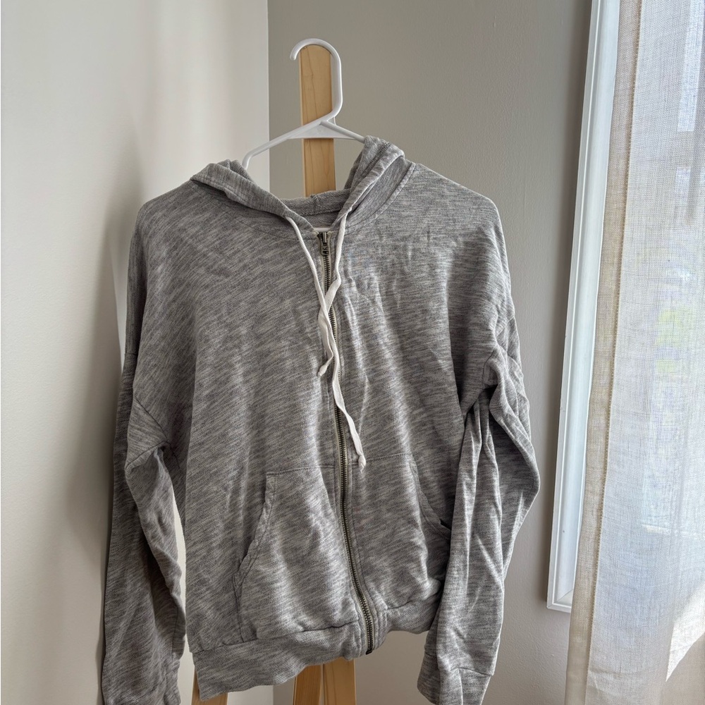 Hollister Gray Zip Up Hoodie